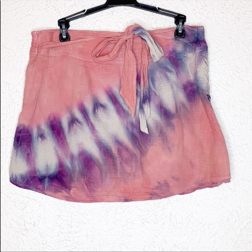 Free People tie dye mini skirt sz:8